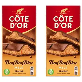 Albert Heijn Côte d'Or BonBonBloc Melk 3-pack aanbieding