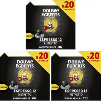 Albert Heijn Douwe Egberts ristretto koffiecup 3-pack aanbieding