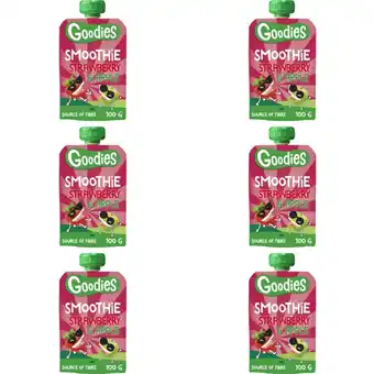 Albert Heijn Goodies Knijpfruit Aardbei 3+ 6-pack aanbieding