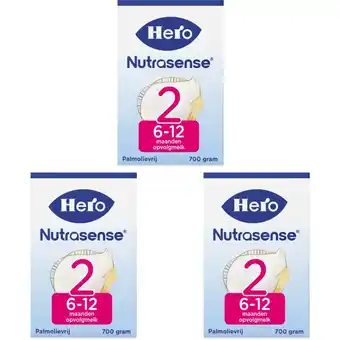 Albert Heijn Hero Nutrasense 2 Opvolgmelk 3-pack aanbieding
