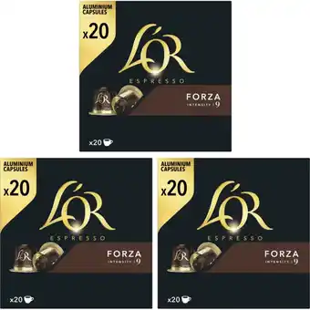 Albert Heijn L'OR Espresso forza koffiecups 3-pack aanbieding