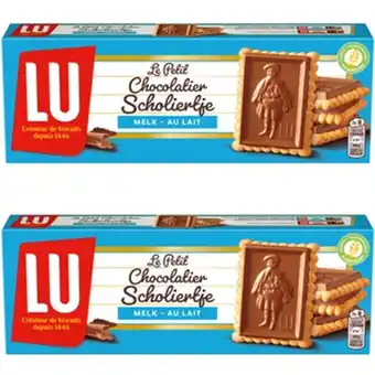 Albert Heijn LU Scholiertje Melk Koekjes 2-pack aanbieding