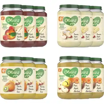 Albert Heijn Olvarit 6+ mnd variatiemenu fruit 12-pack aanbieding