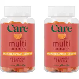 Albert Heijn Care Multi gummies sinaasappelsmaak 2-pack aanbieding