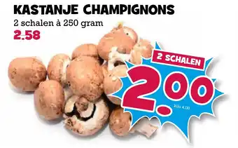 Boon`s Markt Kastanje Champignons 250 gram aanbieding