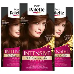 Bol.com Poly Palette - 650 Kastanje Middenbruin - Permanente Haarverf - Haarkleuring - 3 stuks aanbieding