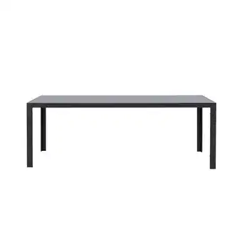 Leen Bakker Tuintafel Savoie - aluminium/glas antraciet - 75x215x90 cm aanbieding