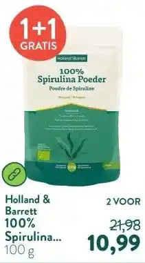 Holland & Barrett 100% Spirulina Poeder Biologisch aanbieding