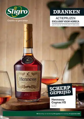 Sligro Hennessy Cognac VS aanbieding
