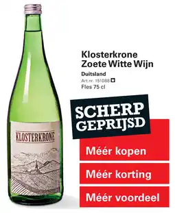 Sligro Klosterkrone Zoete Witte Wijn aanbieding