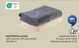 Jysk Hagtorn fleeceplaid aanbieding