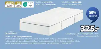Jysk Dreamzone driva GS100 springveermatras aanbieding
