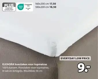 Jysk Elenora hoeslaken voor topmatras aanbieding