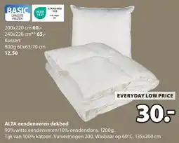 Jysk Alta eendenveren dekbed aanbieding