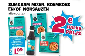 Boon`s Markt Sum&Sam Mixen, Boemboes En/Of Woksauzen 41 gram aanbieding