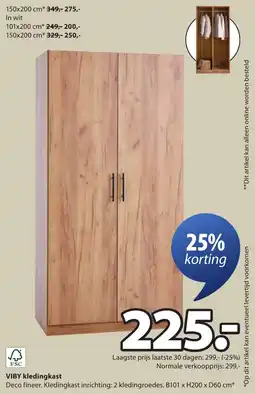 Jysk Viby kledingkast aanbieding