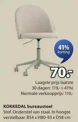 Jysk Kokkedal bureaustoel aanbieding