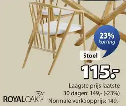 Jysk Royal oak guderup stoelen aanbieding