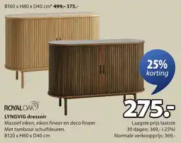 Jysk Royal oak lyngvig dressoir aanbieding