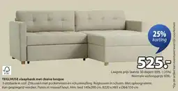 Jysk Teglhuse slaapbank met chaise longue aanbieding