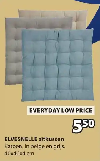Jysk Elvesnelle zitkussen aanbieding