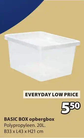 Jysk Basic box opbergbox aanbieding
