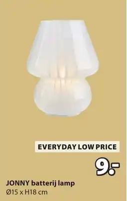 Jysk Jonny batterij lamp aanbieding