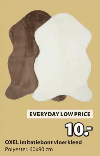 Jysk Oxel imitatiebont vloerkleed aanbieding