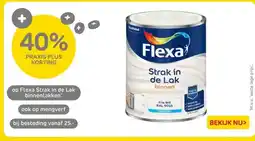 Praxis 40% korting op Flexa Strak in de Lak binnenlakken aanbieding