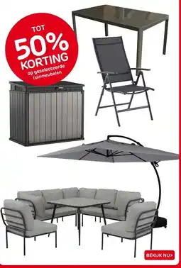 Praxis Tot 50% korting op geselecteerde tuinmeubelen aanbieding