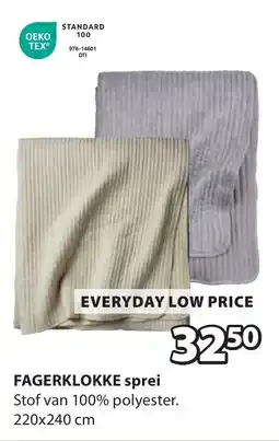 Jysk Fagerklokke sprei aanbieding