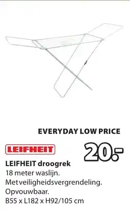 Jysk Leifheit droogrek aanbieding