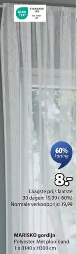 Jysk Marisko gordijn aanbieding