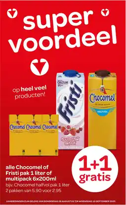 Spar Chocomel of Fristi aanbieding