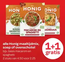 Spar Honig maaltijdmix, soep of ovenschotel aanbieding