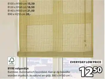 Jysk Byre rolgordijn aanbieding