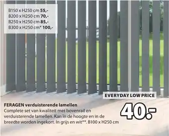 Jysk Feragen verduisterende lamellen aanbieding