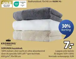 Jysk Sorunda handdoek aanbieding