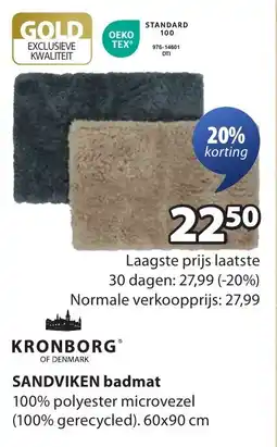 Jysk Sandviken badmat aanbieding