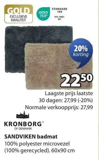 Jysk Sandviken badmat aanbieding