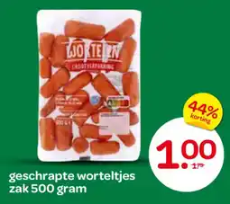 Spar Geschrapte worteltjes aanbieding