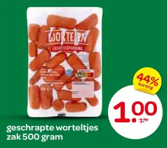 Spar Geschrapte worteltjes aanbieding