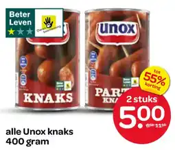 Spar Unox knaks aanbieding