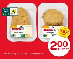 Spar Spar kipburger of schnitzel aanbieding