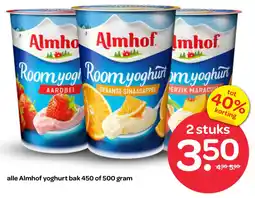 Spar Almhof yoghurt aanbieding