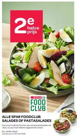 Spar Spar foodclub salades of pastasalades aanbieding