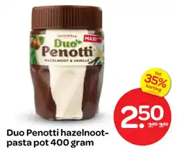Spar Duo Penotti hazelnootpasta aanbieding