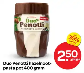 Spar Duo Penotti hazelnootpasta aanbieding