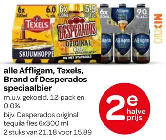 Spar Affligem, Texels, Brand of Desperados speciaalbier aanbieding
