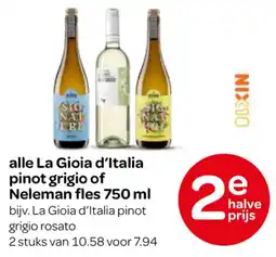 Spar La Gioia d'Italia pinot grigio of Neleman aanbieding